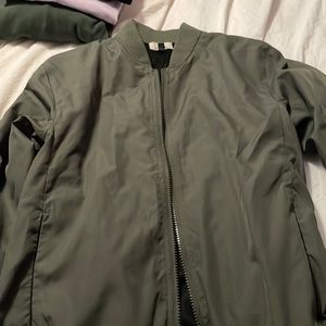 Green Casual or Non-Casual Bomber Jacket